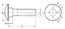 Mushroom head square neck bolts DIN 603