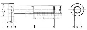 Hexagon socket head cap screw with low head DIN 7984