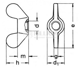 Wing nut DIN 315