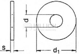 Washer, especially for wood constructions DIN 440R