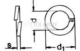 Spring lock washer for screw with cylindrical head DIN 7980