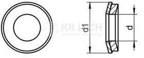 Sealing washer for countersunk screw