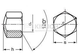 Hexagon cap nut DIN 917