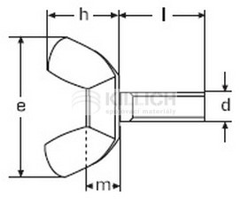 Wing screw DIN 316