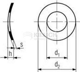 Curved spring lock washer DIN 137