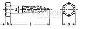 Hexagon head wood screw DIN 571