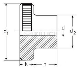 Knurled thumb nut DIN 466