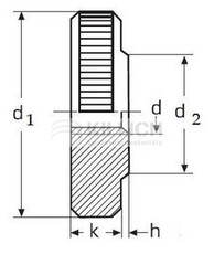 Knurled thumb nut, thin type DIN 467