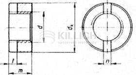 Slotted round nut DIN 546