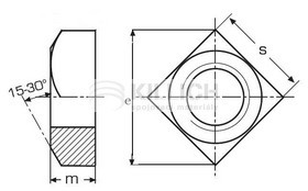 Square nut, high type DIN 557