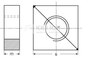 Square nut, thin type DIN 562