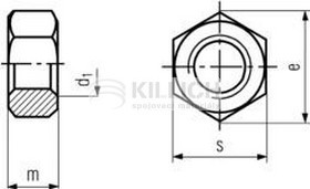 Hexagon nut with large width across flat DIN 6915