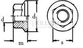 Hexagon flange nut DIN 6923