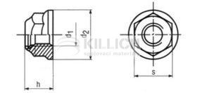 Prevailing torque hexagon flange nuts with PA insert DIN 6926