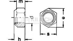 Prevailing torque type hexagon nut non-metalic insert DIN 985