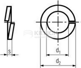 Spring lock washer with square ends DIN 127B