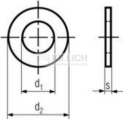 Washer for clevis pins DIN 1440