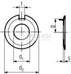 Washer with external tap DIN 432