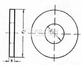 Washer for clamping devices DIN 6340