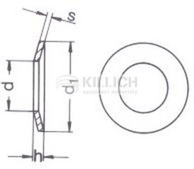 Conical spring washer for bolted connect DIN 6796