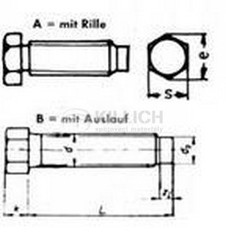 Hexagon set screw, full dog point DIN 561