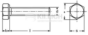 Hexagon head bolt, full thread DIN 933