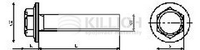 Hexagon flange bolt ECO-fix