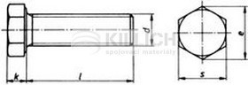 Hexagon head screw, full thread ISO 4017