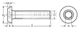 Hexagon socket button head screw ISO 7380-1