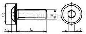 Hexagon socket button head screw with flange ISO 7380-2