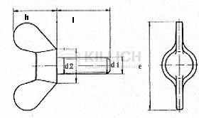 Wing screw DIN 316