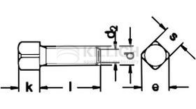 Square head bolt, half dog point DIN 479