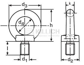 Lifting eye bolt DIN 580