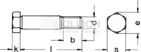 Hexagon fitting bolt, short thread DIN 610