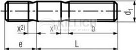 Stud, metal end 1,25d DIN 939