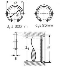 Retaining ring for bore DIN 472