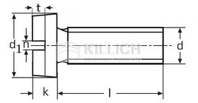 Slotted cheese head screw DIN 84