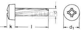 Cross recessed head thread cutting screw DIN 7516A