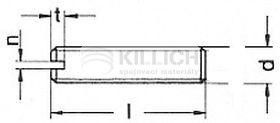 Slotted set screw with flat point DIN 551