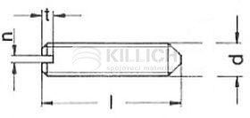 Slotted set screw with cone point DIN 553