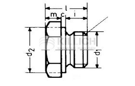 Hexagon head screw plug DIN 7604