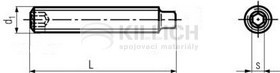 Hexagon socket set screw with full dog point DIN 915