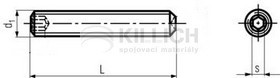 Hexagon socket set screw with cup point DIN 916