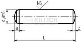 Parallel pin, hardened DIN 6325