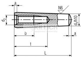 Taper pin with internal thread DIN 7978