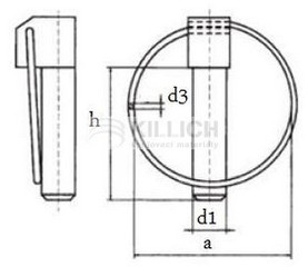 Linch pin DIN 11023