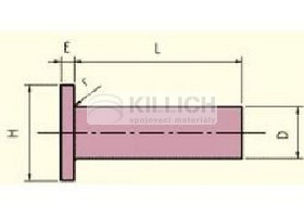 Rivet for break and clunch linings, flat head DIN 7338A