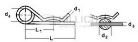 Spring cotter of a bolt - single DIN 11024