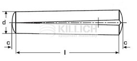 Grooved pins full length taper grooved DIN 1471