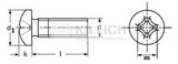 Cross recessed raised cheese head screws DIN 7985